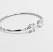 Clair de Lune Solitaire Cuff - Silver