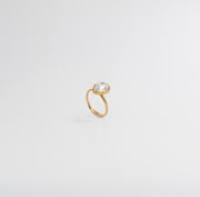 Pear Solitaire Ring - Gold