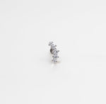 Starline Cluster Bar Stud - Silver - Ektaraa