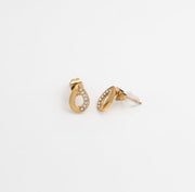 Teardrop Pavé Studs - Gold - Ektaraa