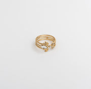 Marquise Petal Wrap Ring - Gold - Ektaraa