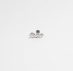 Triple Spark Trio Stud - Silver - Ektaraa