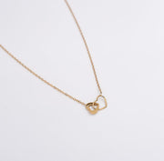 Interlocked Hearts Chain Necklace - Ektaraa