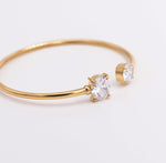 Clair de Lune Solitaire Cuff - Gold - Ektaraa
