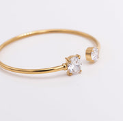 Clair de Lune Solitaire Cuff - Gold - Ektaraa