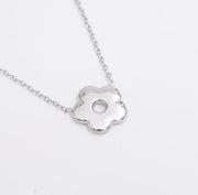 Silver Bloom Pendant Necklace - Ektaraa