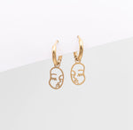 Abstract Cut - Out Drop Hoops - Ektaraa