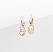 Abstract Cut - Out Drop Hoops - Ektaraa
