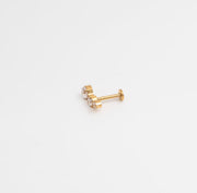 Triple Spark Trio Stud - Gold - Ektaraa