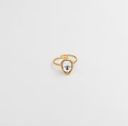Pear Solitaire Ring - Gold