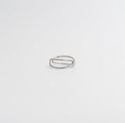 Double Band Disc Ring - Silver - Ektaraa