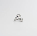 Sculpted Drop Ring - Silver - Ektaraa