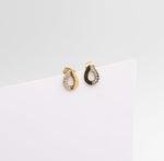 Teardrop Pavé Studs - Gold - Ektaraa