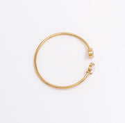 Clair de Lune Solitaire Cuff - Gold - Ektaraa