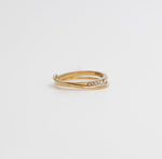 Pavé Edge Cuff Ring - Gold - Ektaraa