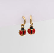 Ladybug Mini Hoops - Ektaraa