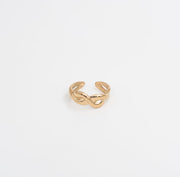 Twisted Flow Open Ring - Gold - Ektaraa