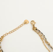 Noir Élégance Charm Bracelet