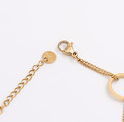 Pearl Link Circle Bracelet - Gold