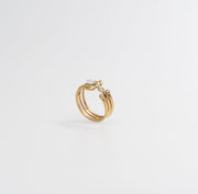 Marquise Petal Wrap Ring - Gold - Ektaraa