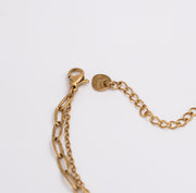 Ektaraa | Pearl Shell Layered Anklet - Gold