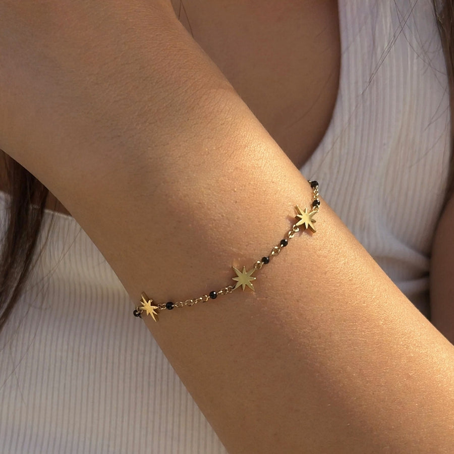 Celestial Star Chain Bracelet – demi-fine bracelet, 18K PVD gold, waterproof | Éktaraa