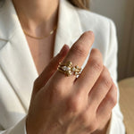 Marquise Petal Wrap Ring - Gold – demi-fine ring, 18K PVD gold, waterproof | Éktaraa