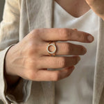 Halo Pavé Wrap Ring - Gold – demi-fine ring, 18K PVD gold, waterproof | Éktaraa