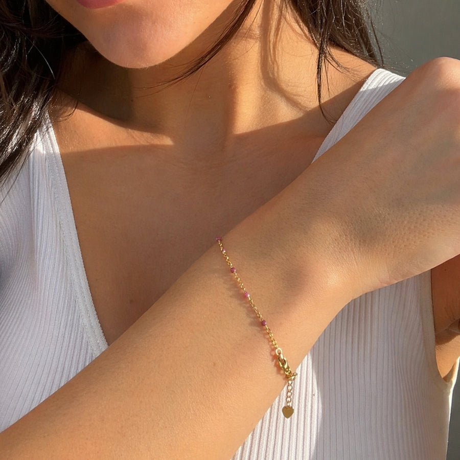 Petite Facet Bracelet – 18K PVD Coated | Éktaraa – demi-fine bracelet, 18K PVD gold, anti-tarnish | Éktaraa