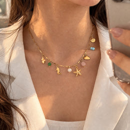 Tidal Tales | Éktaraa – demi-fine necklace, 18K PVD gold, anti-tarnish | Éktaraa