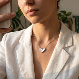 Lumière Heart – 18K PVD Coated | Éktaraa – demi-fine necklace, 18K PVD gold, anti-tarnish | Éktaraa