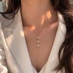 Crystal Bar Necklace – demi-fine necklace, 18K PVD gold, waterproof | Éktaraa