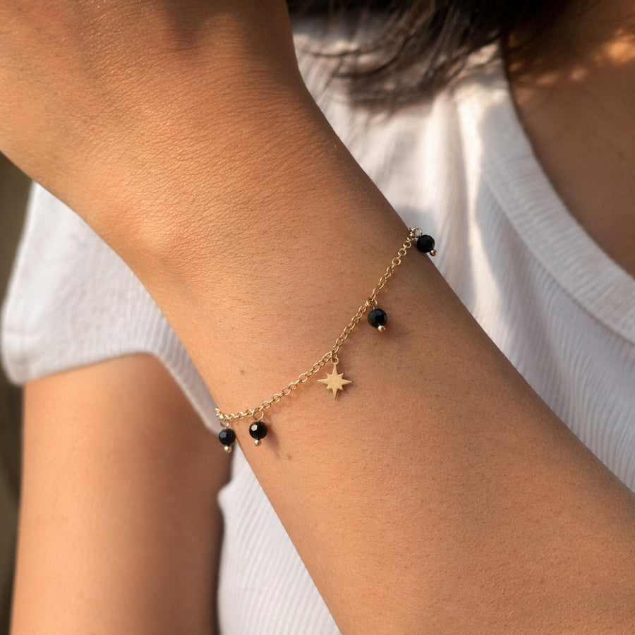 Star Charm Bracelet – 18K PVD Coated | Éktaraa – demi-fine bracelet, 18K PVD gold, anti-tarnish | Éktaraa