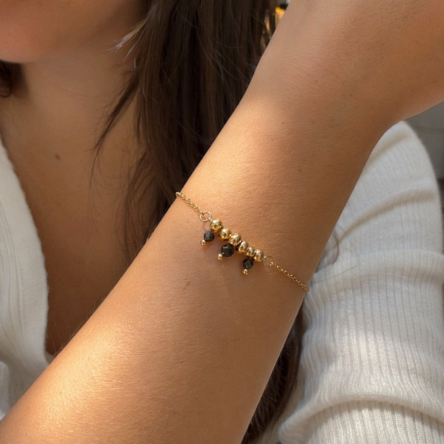 Golden Bead Chain – 18K PVD Coated | Éktaraa – demi-fine bracelet, 18K PVD gold, anti-tarnish | Éktaraa