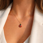 Scarlet Luck Pendant – 18K PVD Coated | Éktaraa – demi-fine necklace, 18K PVD gold, anti-tarnish | Éktaraa