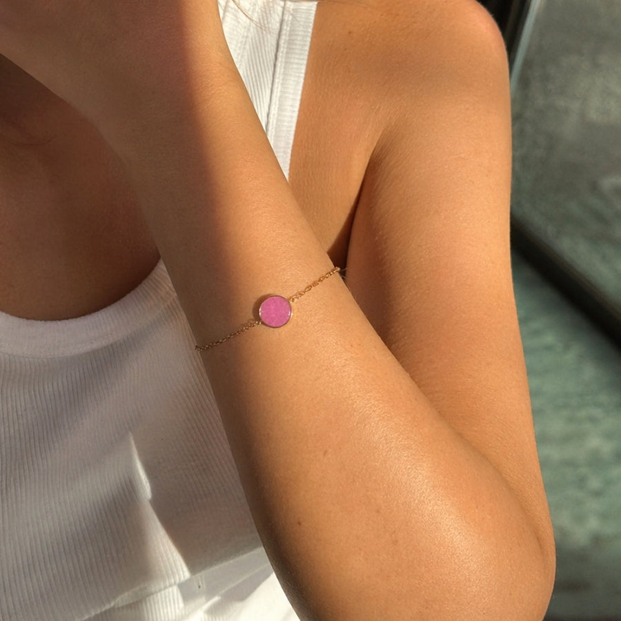 Aura Disc Bracelet | Éktaraa – demi-fine bracelet, 18K PVD gold, anti-tarnish | Éktaraa