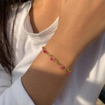Cube Link Bracelet | Éktaraa – demi-fine bracelet, 18K PVD gold, anti-tarnish | Éktaraa