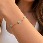 Blush Bloom | Éktaraa – demi-fine bracelet, 18K PVD gold, anti-tarnish | Éktaraa