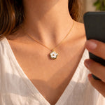 Flower Charm Chain – 18K PVD Coated | Éktaraa – demi-fine necklace, 18K PVD gold, anti-tarnish | Éktaraa