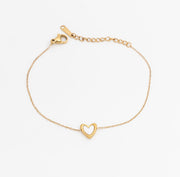 Heart Outline Bracelet | Éktaraa - Ektaraa