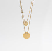 Twin Medallion – 18K PVD Coated | Éktaraa - Ektaraa