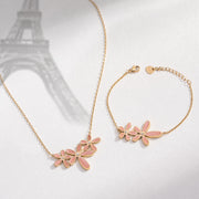 The Pink Bloom Set - Anti-Tarnish 18K Gold Jewelry Set | É – demi-fine jewellery, 18K PVD gold, waterproof | Éktaraa – view 2