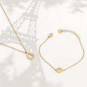 The Gilded Tear Set - Anti-Tarnish 18K Gold Jewelry Set | – demi-fine jewellery, 18K PVD gold, waterproof | Éktaraa – view 2