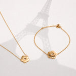 The Fleur Gold Set - Anti-Tarnish 18K PVD Minimalist Jewel – demi-fine jewellery, 18K PVD gold, waterproof | Éktaraa – view 2