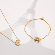 The Fleur Gold Set - Anti-Tarnish 18K PVD Minimalist Jewel – demi-fine jewellery, 18K PVD gold, waterproof | Éktaraa – view 2